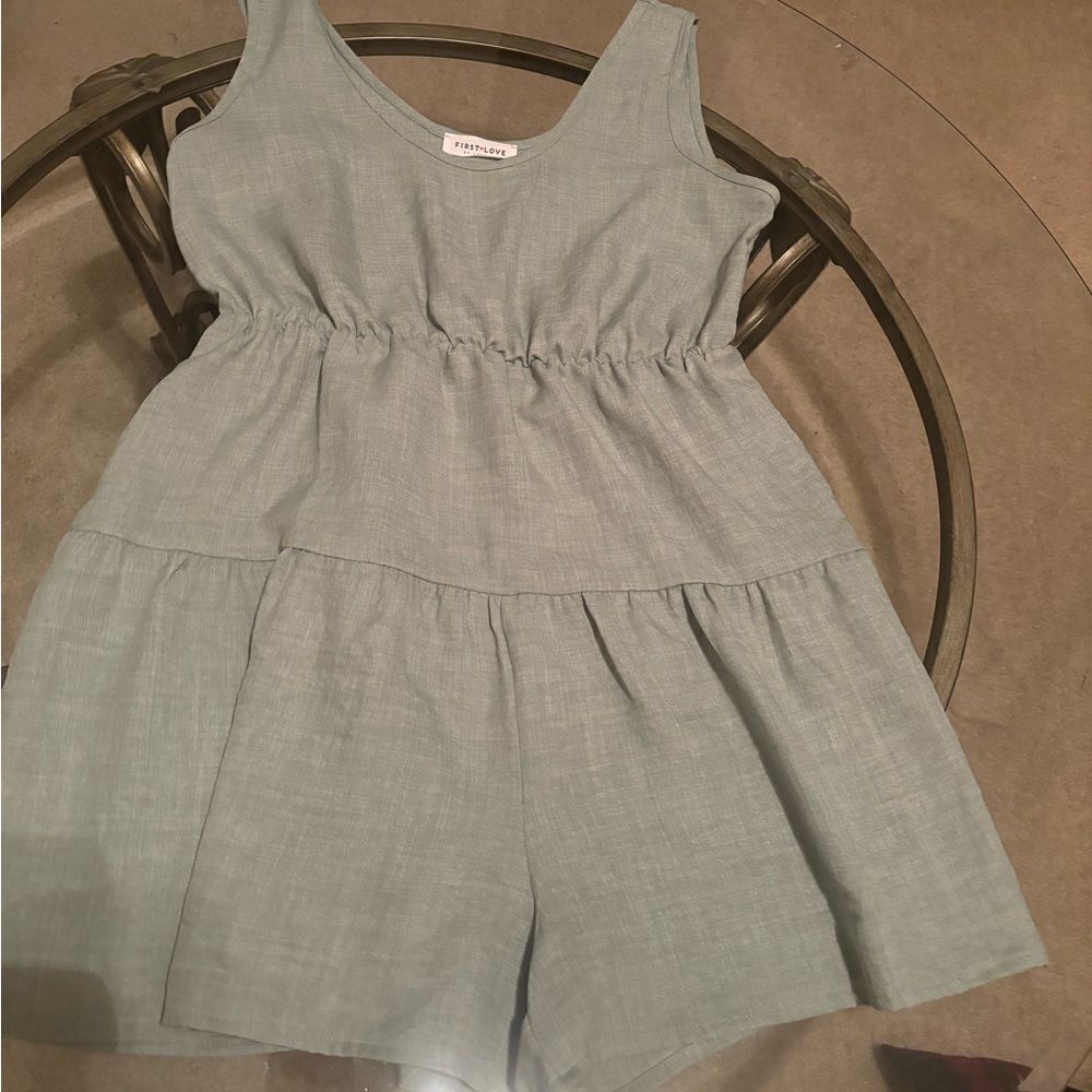 First Love sage romper
